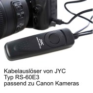 Kabelauslöser 1m Typ RS60E3 für Canon Kameras