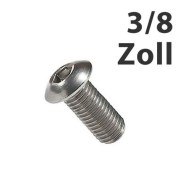 Rundkopfschraube 3/8 Zoll UNC Chromstahl A2 12mm