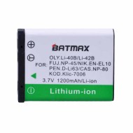 Akku Batmax EN-EL10, NP-45, LI-42B, NP-80 für Nikon Kameras