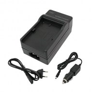 Ladegerät mit Autoadapter für Panasonic Akku CGA-S007 und DMW-BCD10