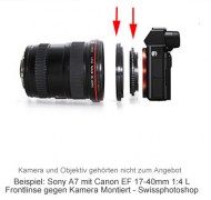 Retroadapter Umkehrring 62mm für Sony Alpha Kameras mit E-Mount, NEX System